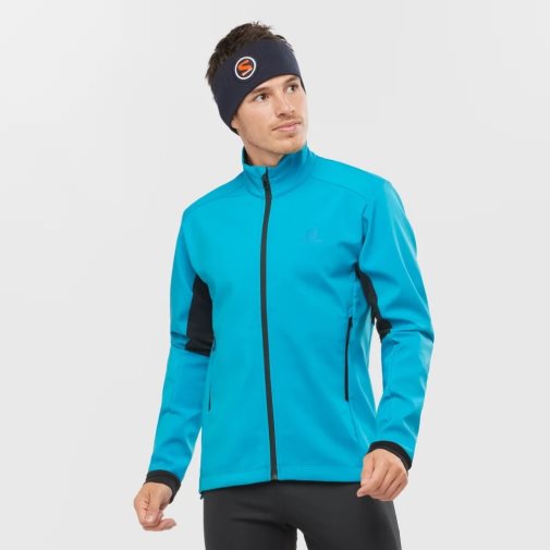 Turquoise Salomon Agile Men's Shell Jackets | PH 06843A